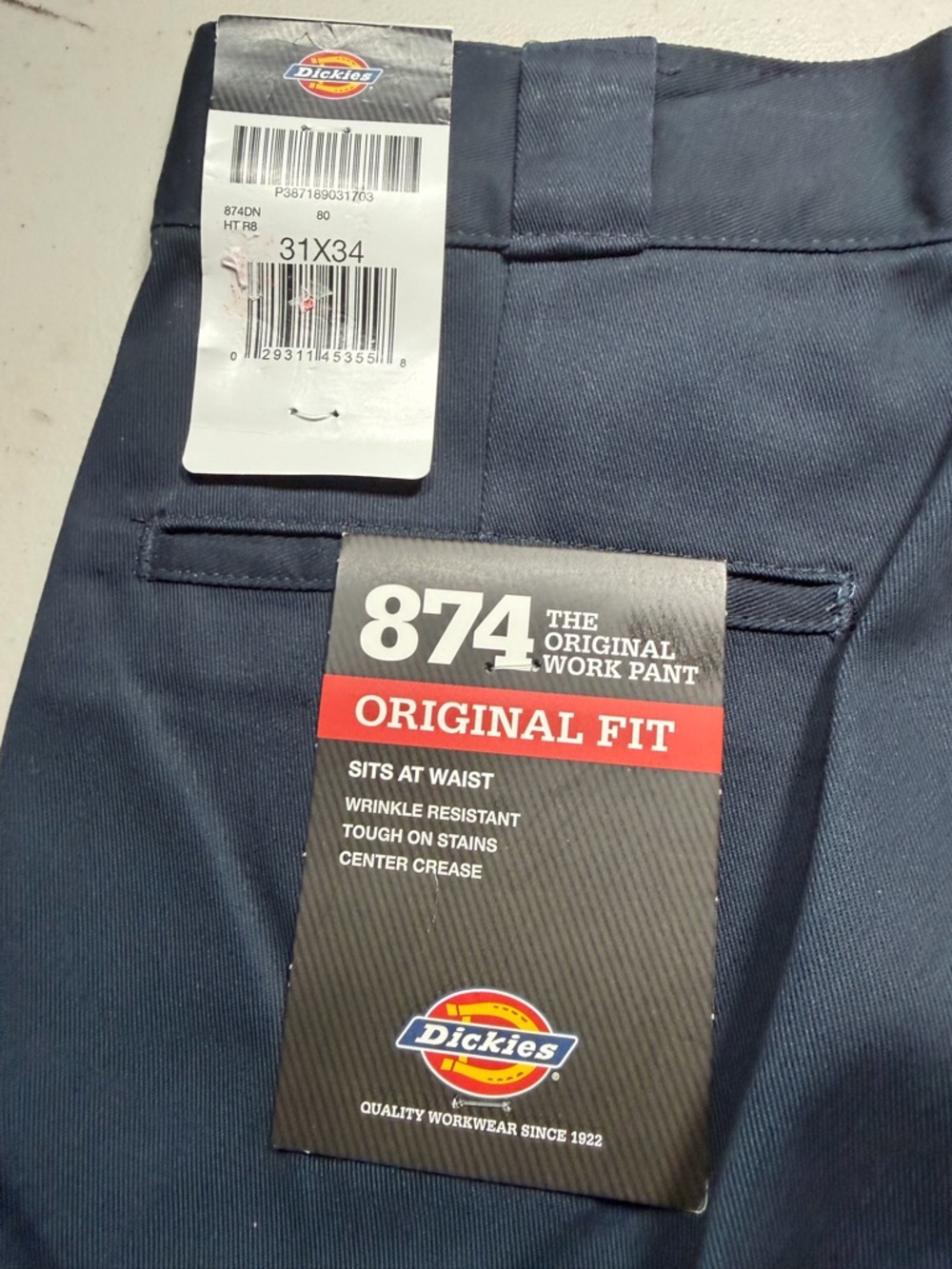 Dickies 874 Original Fit Work Pants - Navy